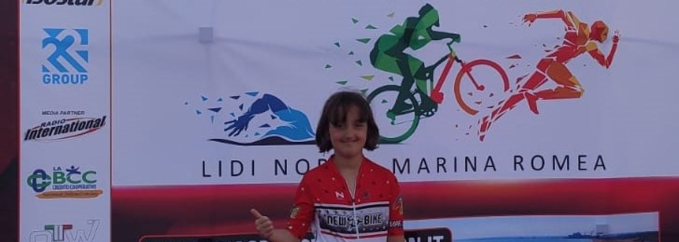 Vittoria Catalano Team New Bike al Triathlon Kids di Ravenna 2022