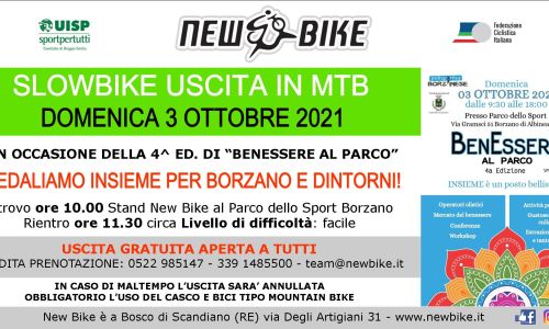 New Bike organizza un'uscita in mountain bike domenica 3 ottobre 2021