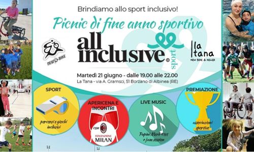 New Bike e All Inclusive Sport organizzano picnic di fine anno sportivo 2022 a La Tana Borzano (RE)