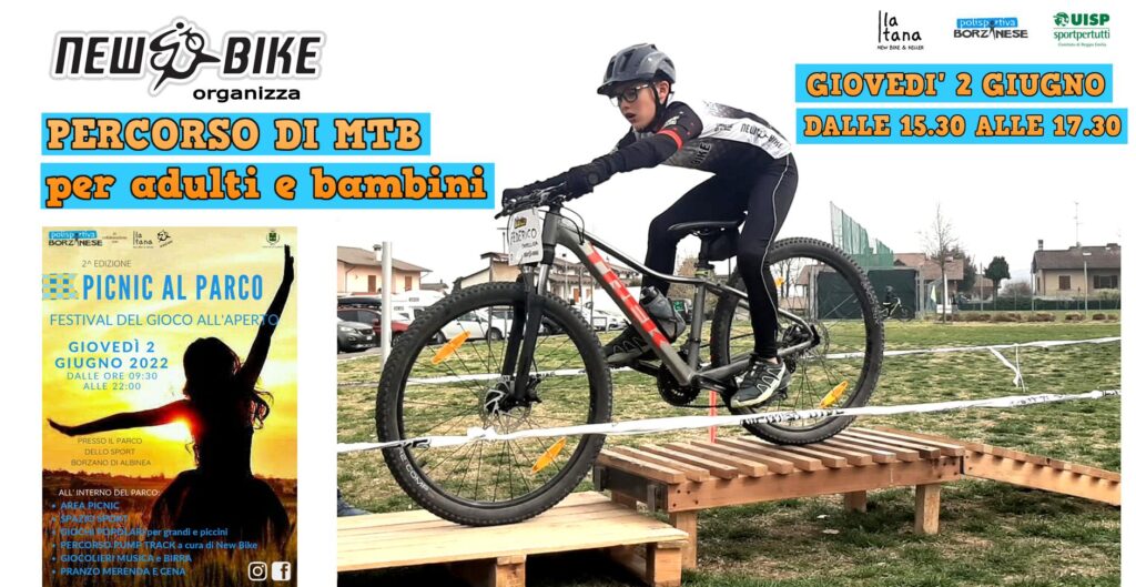 New Bike organizza un percorso di mtb domenica 2 giugno a Borzano di Albinea (RE)